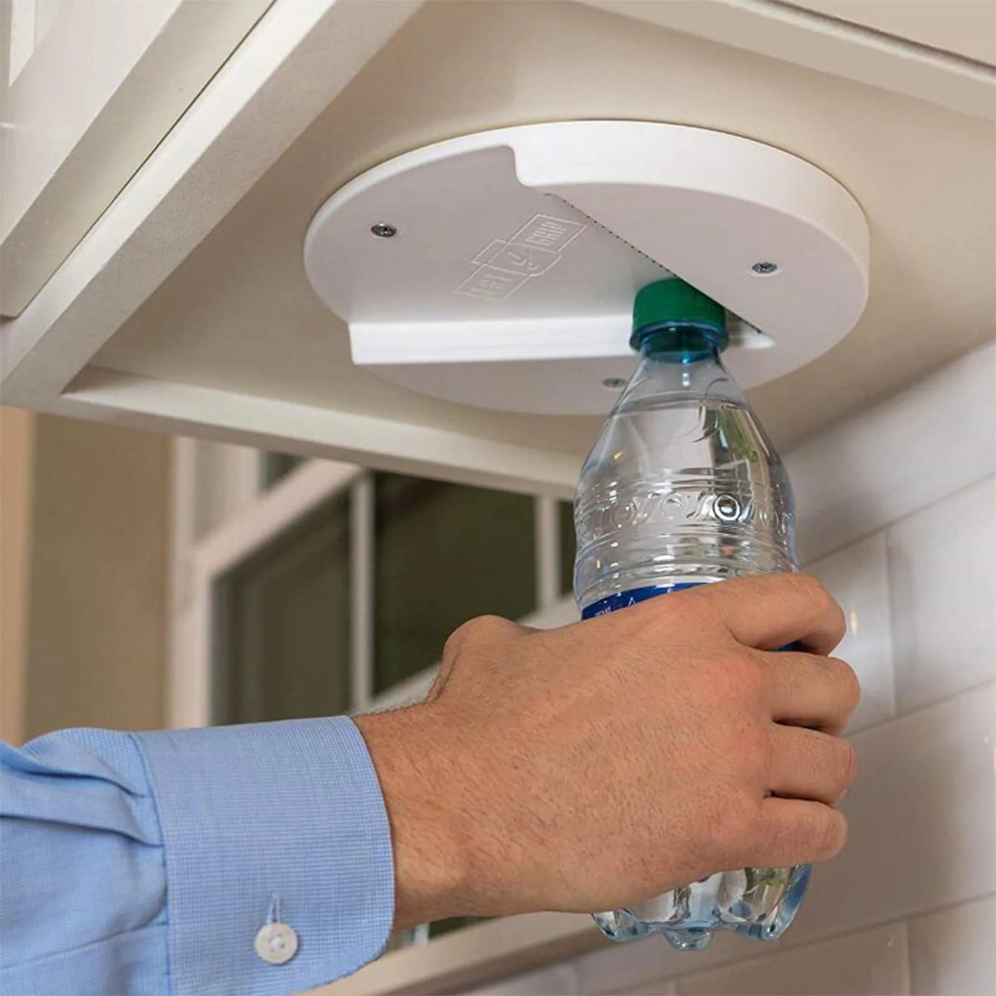 Under cabinet jar opener for weak hands easily opening water bottle